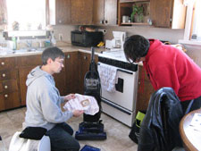 People in a kitchen