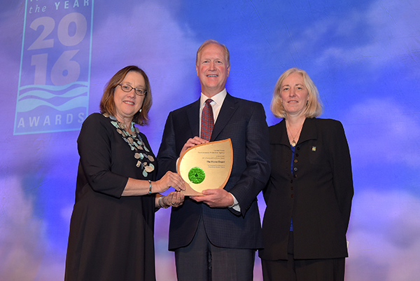 Sustained Excellence Award winner, The Home Depot, with US EPA's Ellen Gilinsky and Veronica Blette.