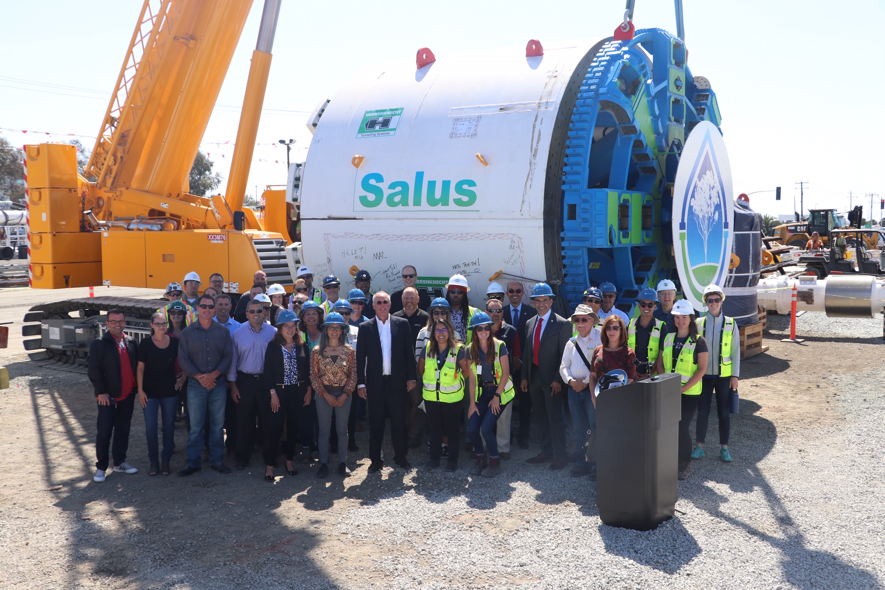 Water Division Director for EPA’s Pacific Southwest Region Tomás Torres with representatives of Silicon Valley Clean Water and other dignitaries at the event and loan closing announcement.