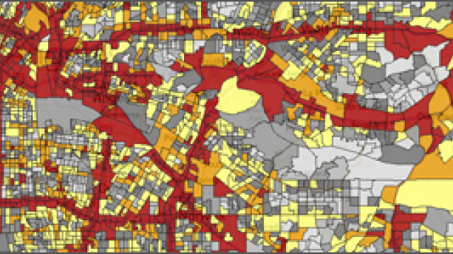 Map of data using EJScreen