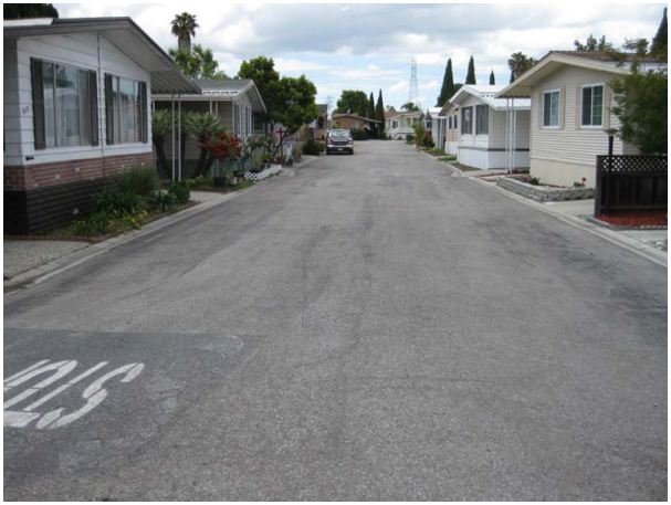 Mobile homes on the site