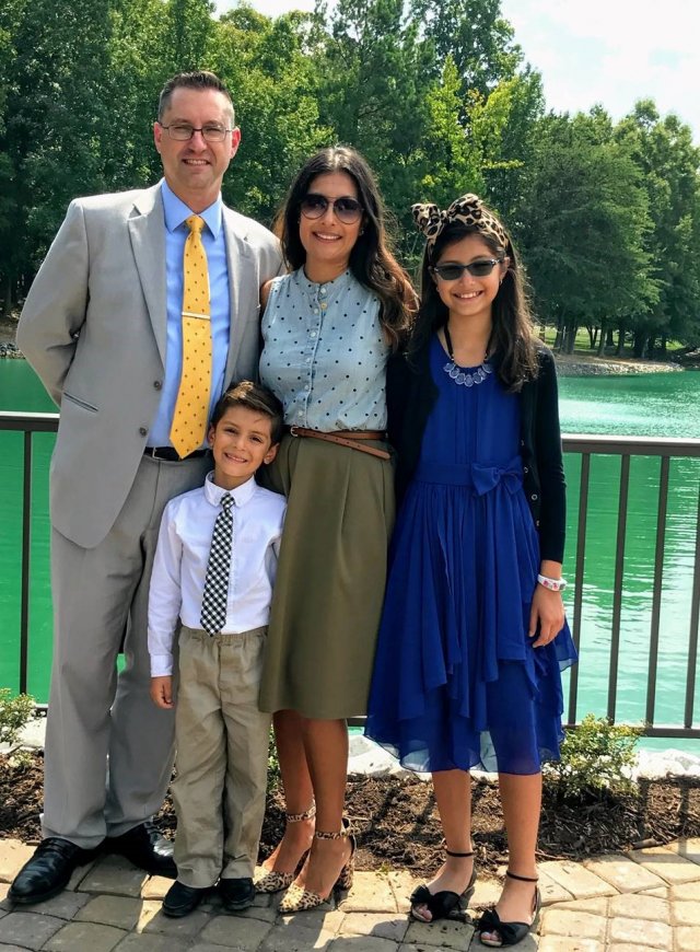 Ingrid (center) with her favorite people in the entire world: Husband Jim, Sophia (age 11) and Tyler (age 6)