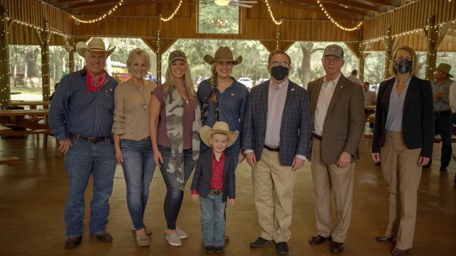 Administrator Wheeler, Regional Administrator Walker, and Congressman John Rutherford at Diamond D. Ranch in Jacksonville, Florida. 