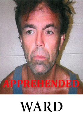 mug shot of James Ward with Apprehended written across