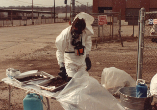 image of EPA sampling Dan Harris Times Beach story