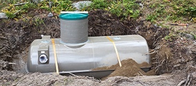 Full septic system tank