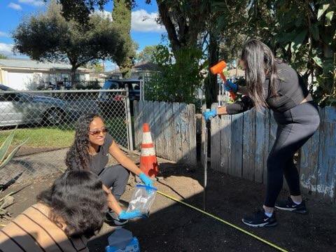 OCEJ staff at work preparing bioremediation sites for OCEJ’s soil bioremediation project.