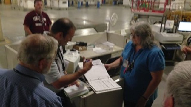 EPA's WIPP team tours the WIPP Waste Handling Facility with DOE staff