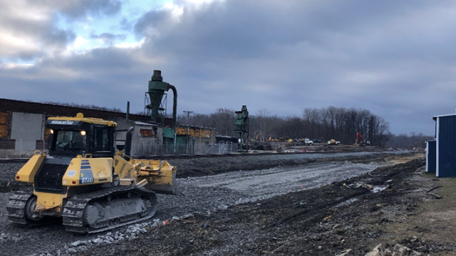 Large machinery cleared and backfilled south side of tracks