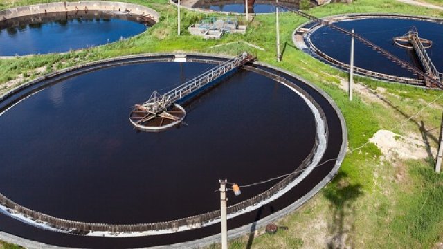 Aerial view of clarifier