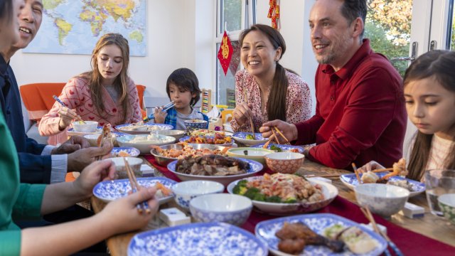 Family eating