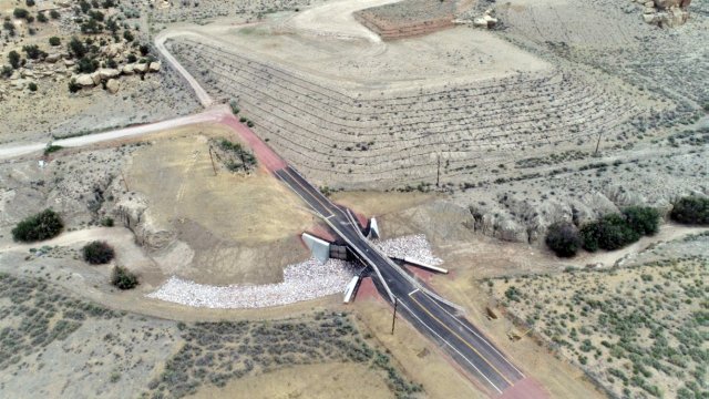 Aerial photograph of former uranium mine CR-!