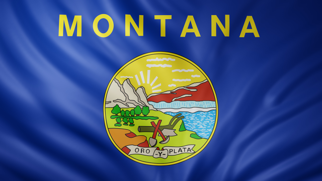 Montana state flag. Adobe stock image.