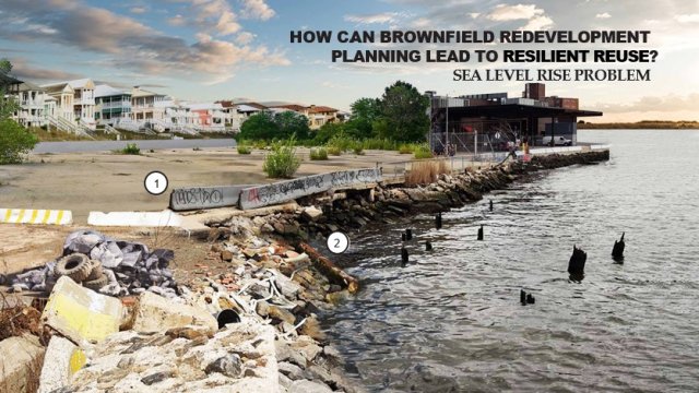 Image showing sea level rise problems on a brownfields site