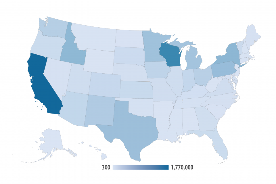 Figure 2. U.S. Dairy Population, 2018