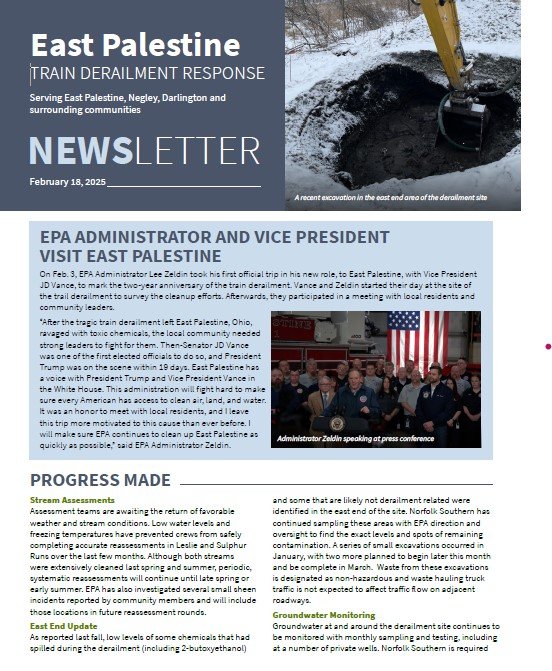 screenshot of front of newsletter02-18-2025