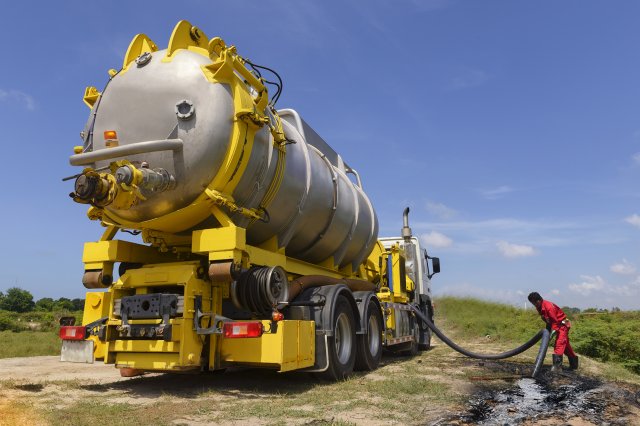 Vacuum Truck used in decontamination.