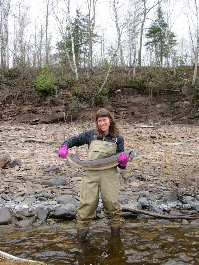 Molly Wick holding a fish