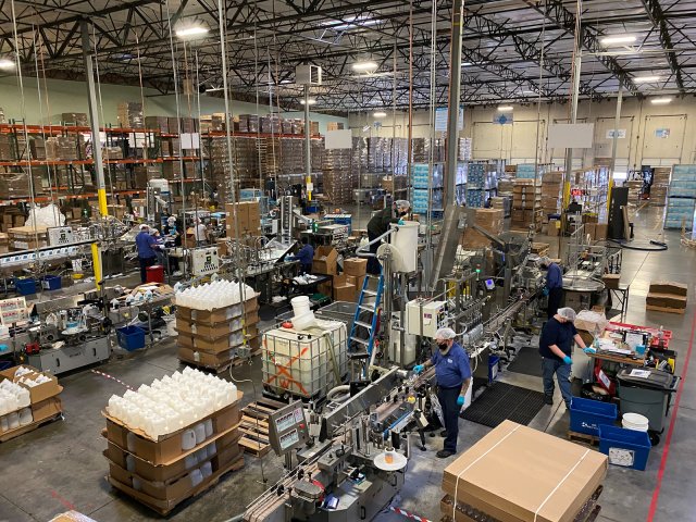 Overhead shot of ECOS facility and warehouse. 