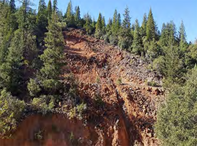 Photograph of landslide in the Boulder Creek area