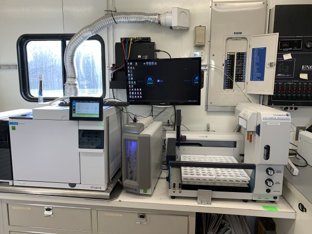 Gas Chromatography Mass Spectrometer on the Portable High-throughput Integrated Laboratory Identification System mobile lab