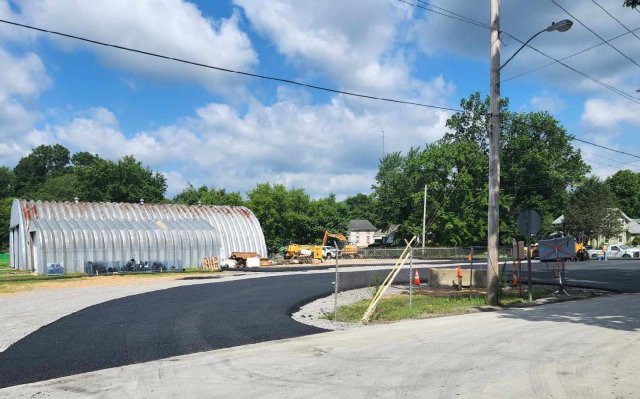 Paved turnaround at Pleasant St. and Martin St.