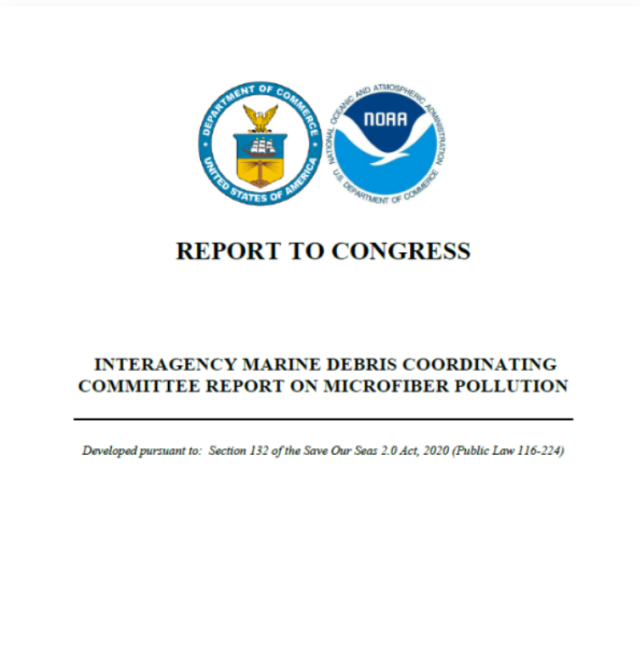 A white cover with the title of the report below the Department of Commerce seal and National Oceanic and Atmospheric Administration seal