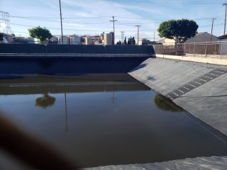 Surface empoundment area with standing water.