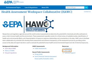 Hawc home page user login