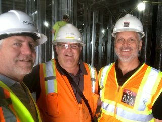 L to R: Alan Thornhill - Division Director, Mark Lamberty - renovation supervisor, Stuart Coppedge - Architect