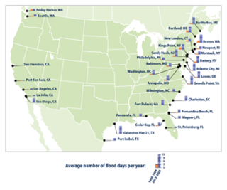 Figure 1 Frequency of Flooding Along U.S. Coasts, 2013–2022 Versus 1950–1959