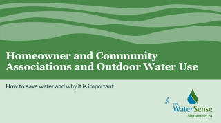 How Homeowner Associations Can Reduce Outdoor Water Use Presentation Cover Slide