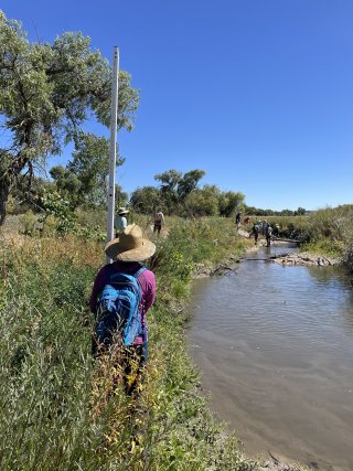 Field crew measuring indicators for an SDAM