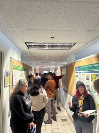 ROCS-Net participants and EPA researchers discussed their research and science needs at a poster session.