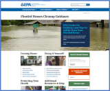 Screenshot of the EPA Flooded Homes website landing page